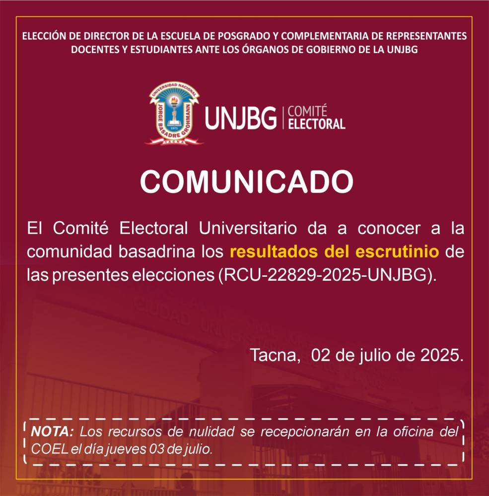 COMUNICADO -  escrutinio